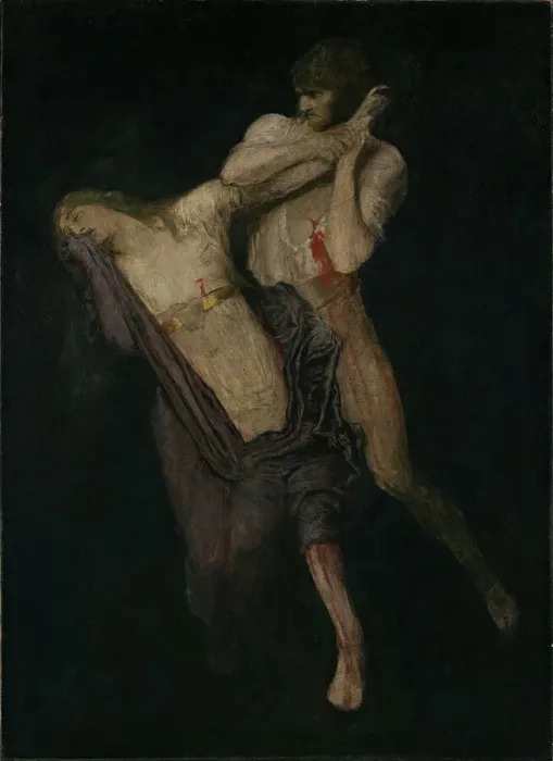 Framed Print : Paolo and Francesca, 1893. Creator: Bocklin, Arnold (1827-1901) Framed Print : Paolo and Francesca, 1893. Creator: Bocklin, Arnold (1827-1901)