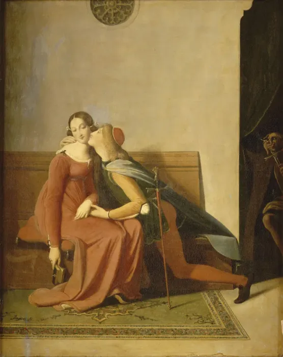 Framed Print : Paolo and Francesca. Artist: Ingres, Jean Auguste Dominique (1780-1867) Framed Print : Paolo and Francesca. Artist: Ingres, Jean Auguste Dominique (1780-1867)