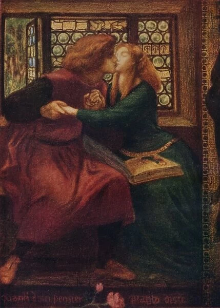 Paolo and Francesca da Rimini (detail), 1855. Artist: Dante Gabriel Rossetti