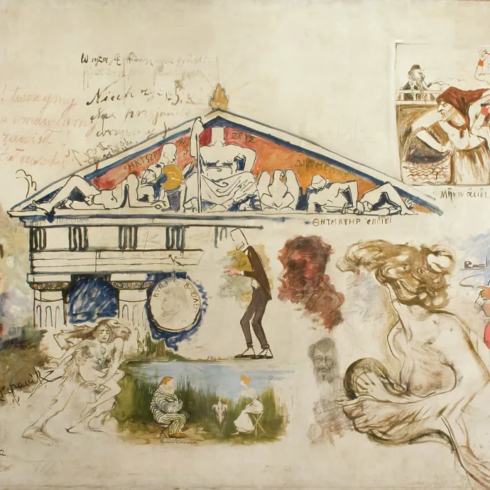 Framed Print : Paon (Sketches by the Artists of the Young Poland from the Cafe... between 1896-1903)