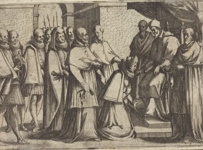Framed Print : Papal Audience [verso], 1612. Creator: Jacques Callot