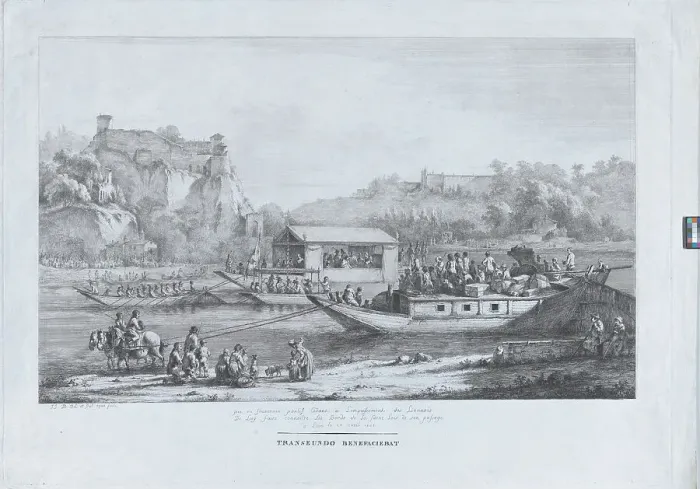Framed Print : Papal Promenade Along The Saône, 1805. Creator: Jean-Jacques de Boissieu Framed Print : Papal Promenade Along The Saône, 1805. Creator: Jean-Jacques de Boissieu