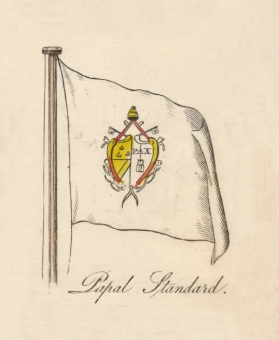 Framed Print : Papal Standard, 1838 Framed Print : Papal Standard, 1838