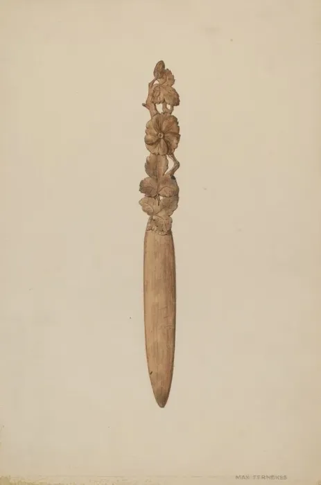 Framed Print : Paper Knife, c. 1938. Creator: Max Fernekes Framed Print : Paper Knife, c. 1938. Creator: Max Fernekes