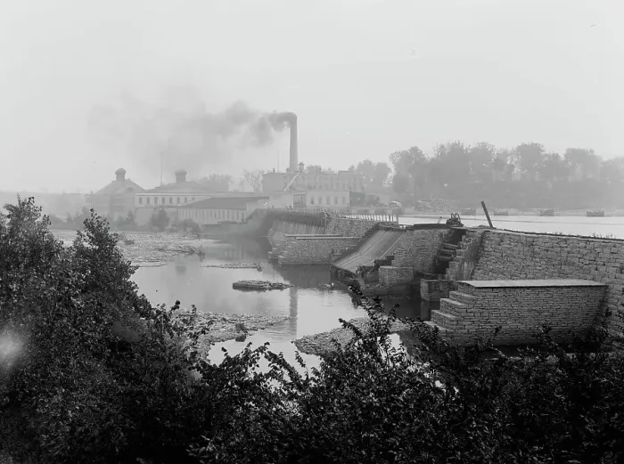 Framed Print : Paper mill, Combined Locks, Wis. between 1880 and 1899. Creator: Unknown