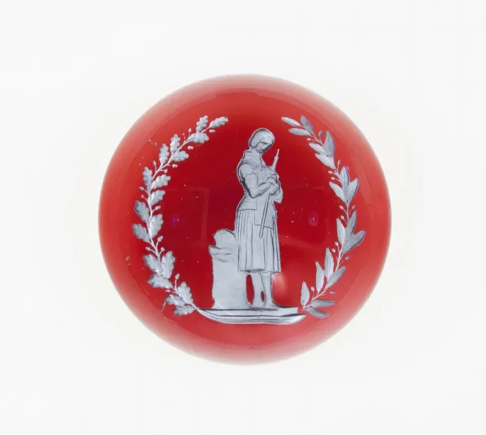Framed Print : Paperweight, Baccarat, Mid 19th century. Creator: Baccarat Glasshouse Framed Print : Paperweight, Baccarat, Mid 19th century. Creator: Baccarat Glasshouse