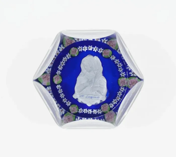 Framed Print : Paperweight, Clichy, c. 1846-55. Creator: Clichy Glassworks Framed Print : Paperweight, Clichy, c. 1846-55. Creator: Clichy Glassworks