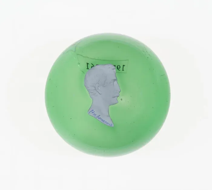 Framed Print : Paperweight, Luneville, c. 1846-55. Creator: Baccarat Glasshouse Framed Print : Paperweight, Luneville, c. 1846-55. Creator: Baccarat Glasshouse