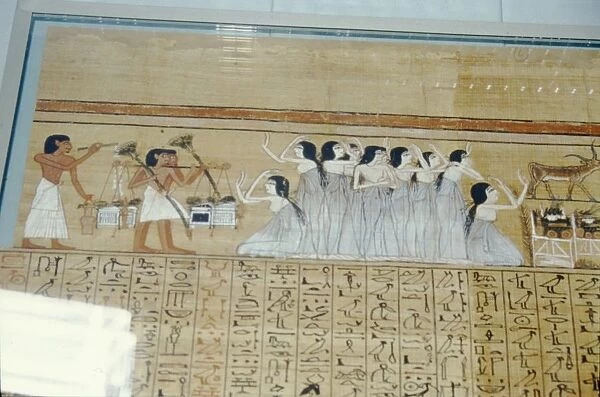 Papyrus of Ani, Mourners Ancient Egyptian Funeral Procession, c1250 BC