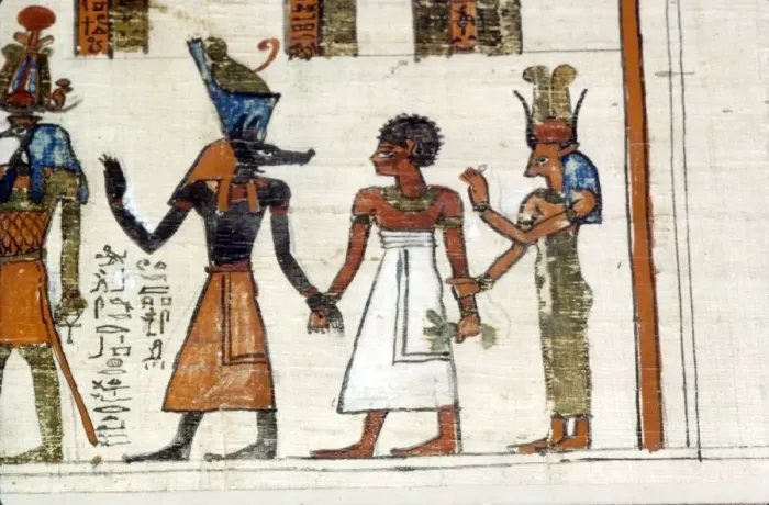 Framed Print : Detail of the Papyrus of Ker Asher, from Theses, 1st century BC Framed Print : Detail of the Papyrus of Ker Asher, from Theses, 1st century BC