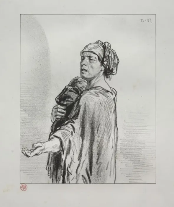 Framed Print : Par-ci, par-la: End of a Romance. Creator: Paul Gavarni (French, 1804-1866) Framed Print : Par-ci, par-la: End of a Romance. Creator: Paul Gavarni (French, 1804-1866)