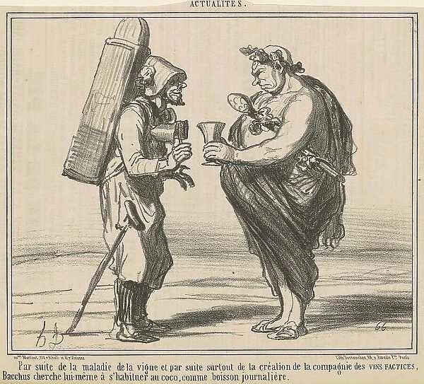 Par suite de la maladie de la vigne, 19th century. Creator: Honore Daumier