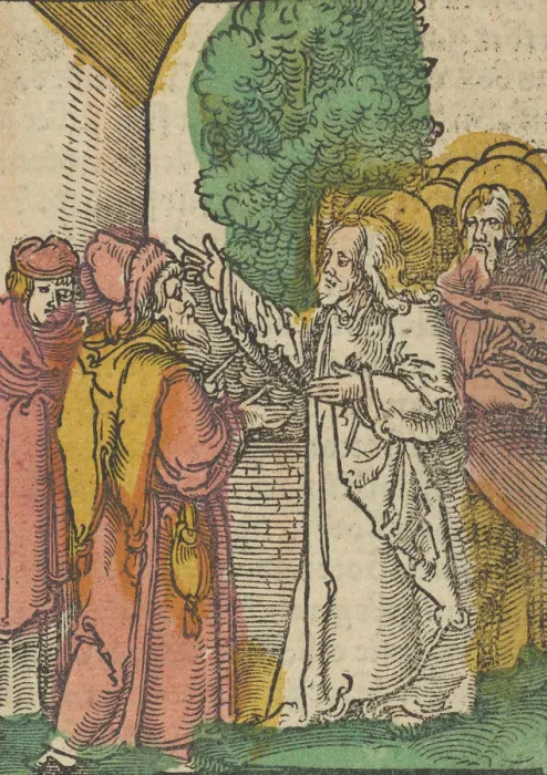 Framed Print : Parable of the Pharisees and the Tax-Collector, from Das Plenarium, 1517