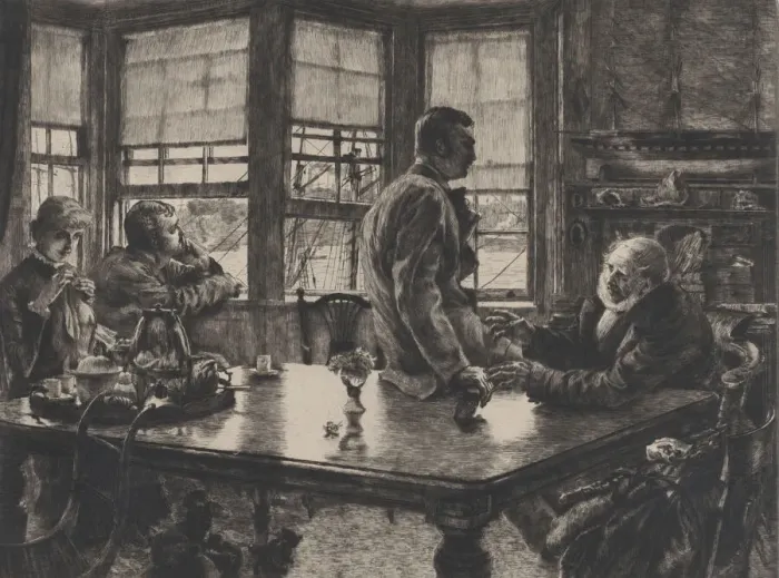Framed Print : The Parable of the Prodigal Son: The Departure No. 1, 1882. Creator: James Tissot Framed Print : The Parable of the Prodigal Son: The Departure No. 1, 1882. Creator: James Tissot