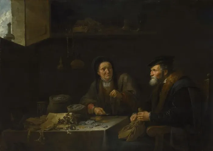 Framed Print : The Parable of the Rich Fool, 1648. Artist: Teniers, David, the Younger (1610-1690) Framed Print : The Parable of the Rich Fool, 1648. Artist: Teniers, David, the Younger (1610-1690)