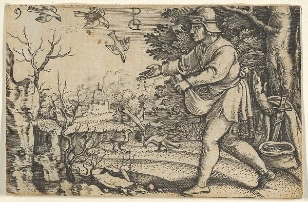 The Parable of the Sower, from The Story of Christ, 1534-35. Creator: Georg Pencz
