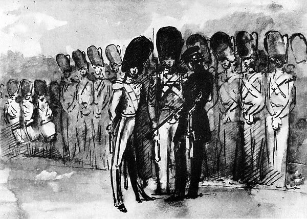 On Parade, (1930). Artist: Constantin Guys