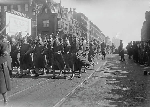 Parade of 308th, 4 Feb 1918. Creator: Bain News Service