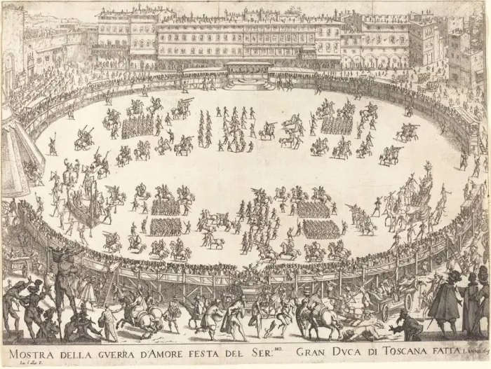 Framed Print : Parade in the Amphitheater, 1616. Creator: Jacques Callot Framed Print : Parade in the Amphitheater, 1616. Creator: Jacques Callot