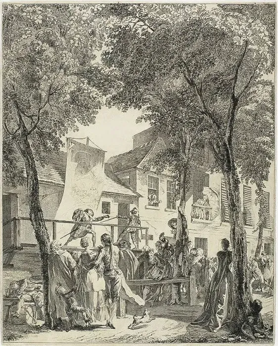 Framed Print : The Parade on the Boulevard, 1760. Creator: Antoine Jean Duclos Framed Print : The Parade on the Boulevard, 1760. Creator: Antoine Jean Duclos