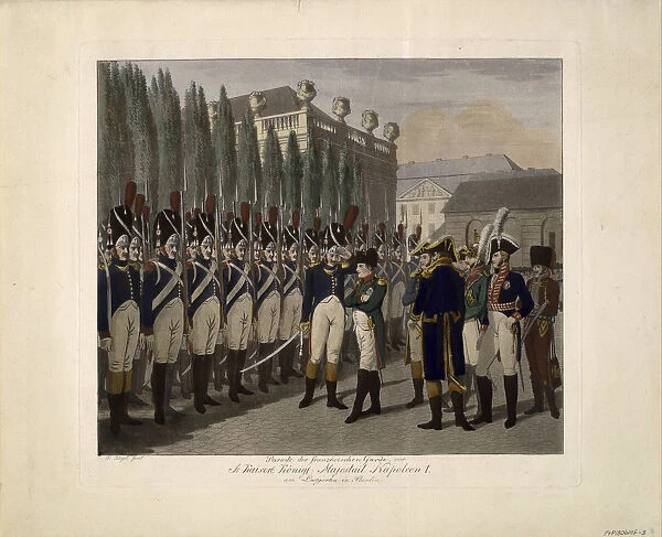 Parade of the French Guards at the Lustgarten in Berlin on 1806, 1806. Artist: Jügel