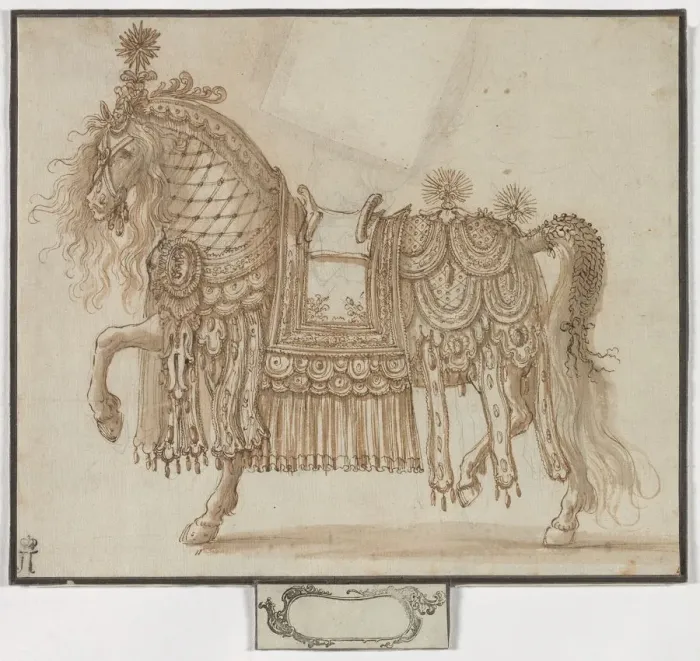 Framed Print : Parade Horse, 1619?. Creator: Anonymous Framed Print : Parade Horse, 1619?. Creator: Anonymous