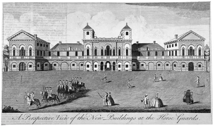 Framed Print : The parade at Horse Guards, Westminster, London, 1752. Artist Framed Print : The parade at Horse Guards, Westminster, London, 1752. Artist