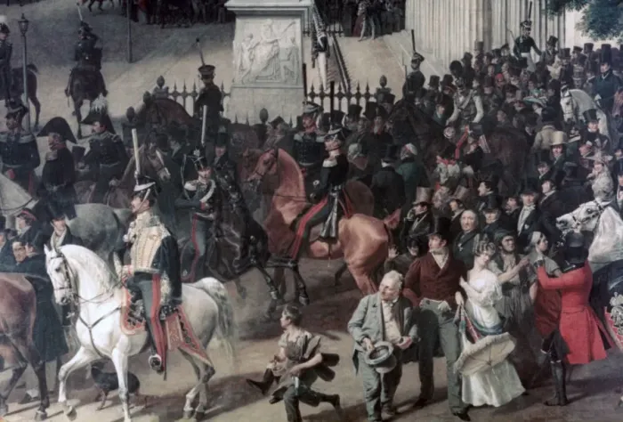 Framed Print : Parade at the Opera Place, Berlin, (detail), c1817-1857. Artist: Franz Kruger Framed Print : Parade at the Opera Place, Berlin, (detail), c1817-1857. Artist: Franz Kruger