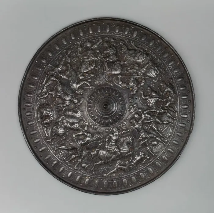Framed Print : Parade Shield of Henry II, King of France (reigned 1547-1559), copy of, Geneva Framed Print : Parade Shield of Henry II, King of France (reigned 1547-1559), copy of, Geneva
