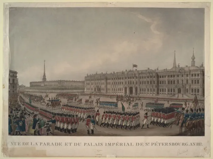 Framed Print : The parade in front of the Winter Palace in St. Petersburg on 1812, 1812. Artist: Anonymous Framed Print : The parade in front of the Winter Palace in St. Petersburg on 1812, 1812. Artist: Anonymous
