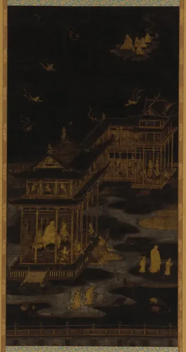 Framed Print : Paradise of Amida Buddha (Amitabha), Heian period, 794-1185. Creator: Kasuga Kaishi