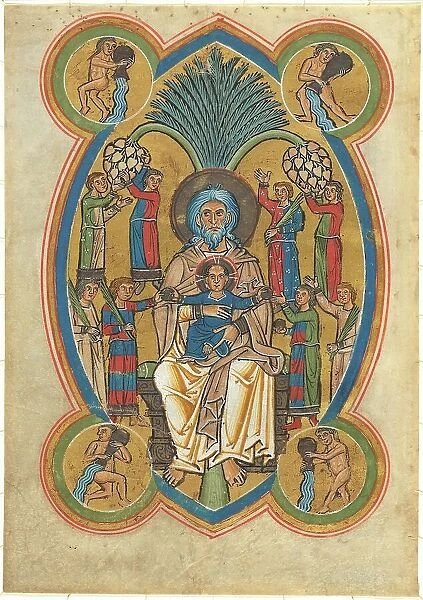 Paradise with Christ in the Lap of Abraham, c. 1239. Creator: Unknown