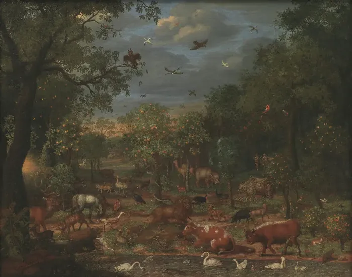 Framed Print : Paradise before the Fall of Man, 1690-1695. Creator: Franz Rosel von Rosenhof Framed Print : Paradise before the Fall of Man, 1690-1695. Creator: Franz Rosel von Rosenhof