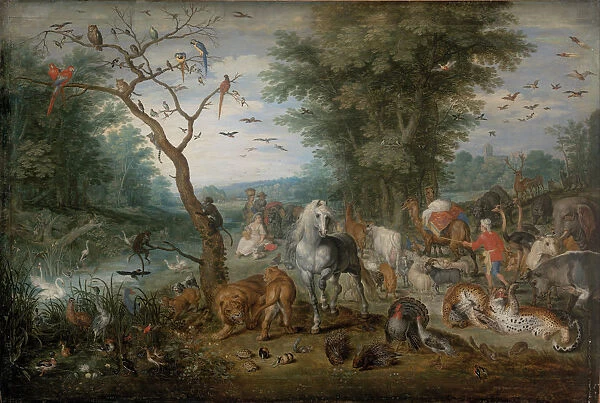 Paradise Landscape with Animals. Artist: Brueghel, Jan, the Younger (1601-1678)
