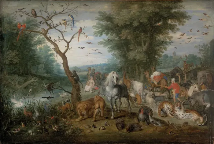 Framed Print : Paradise Landscape with Animals. Artist: Brueghel, Jan, the Younger (1601-1678) Framed Print : Paradise Landscape with Animals. Artist: Brueghel, Jan, the Younger (1601-1678)
