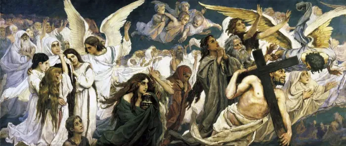 Framed Print : Before the Paradise, (Left part), 1885-1896. Artist: Viktor Mihajlovic Vasnecov Framed Print : Before the Paradise, (Left part), 1885-1896. Artist: Viktor Mihajlovic Vasnecov