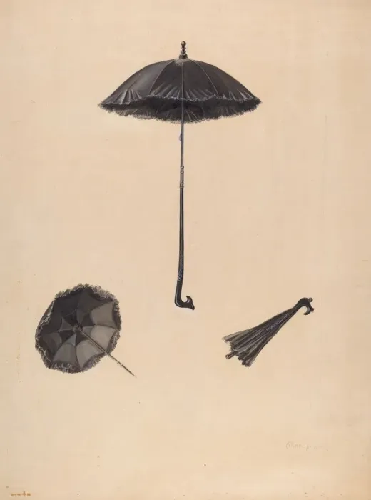 Framed Print : Parasol, c. 1938. Creator: Marie Alain Framed Print : Parasol, c. 1938. Creator: Marie Alain