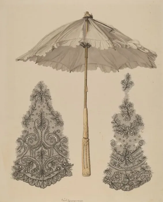 Framed Print : Parasol, c. 1941. Creator: Carl Buergerniss Framed Print : Parasol, c. 1941. Creator: Carl Buergerniss