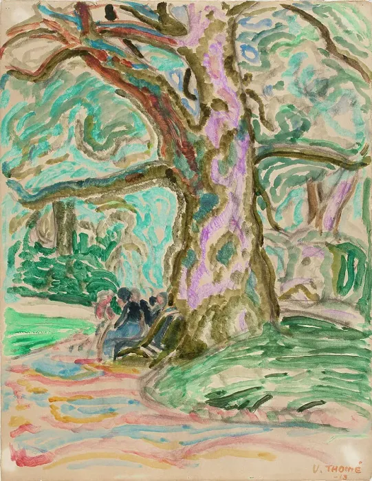Framed Print : Parc Monceau, 1913. Creator: Verner Thome Framed Print : Parc Monceau, 1913. Creator: Verner Thome