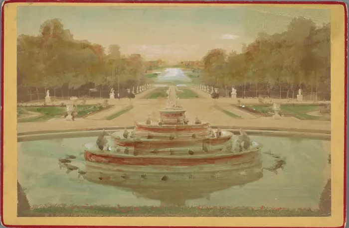 Framed Print : Parc de Versailles, Bassin de Latône, c.1880-c.1890. Creator: Henri-Charles Guerard Framed Print : Parc de Versailles, Bassin de Latône, c.1880-c.1890. Creator: Henri-Charles Guerard