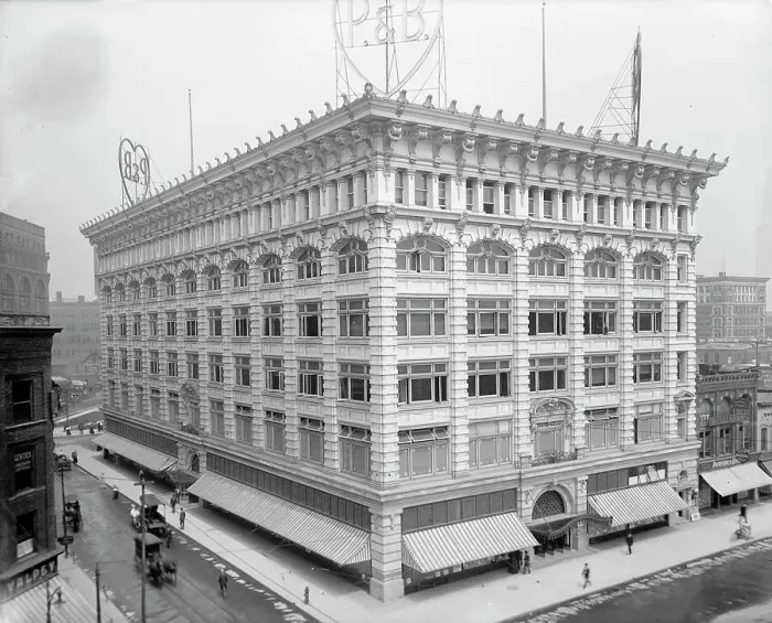 Framed Print : Pardridge & Blackwell building, Detroit, Mich. between 1900 and 1915. Creator: Unknown. Pardridge & Blackwell building, Detroit, Mich. between 1900 and 1915. Creator: Unknown Framed Print : Pardridge & Blackwell building, Detroit, Mich. between 1900 and 1915. Creator: Unknown. Pardridge & Blackwell building, Detroit, Mich. between 1900 and 1915. Creator: Unknown