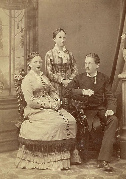 Parents of D. N. Mamonov with his sister, 1870-1879. Creator: DN Mamonov