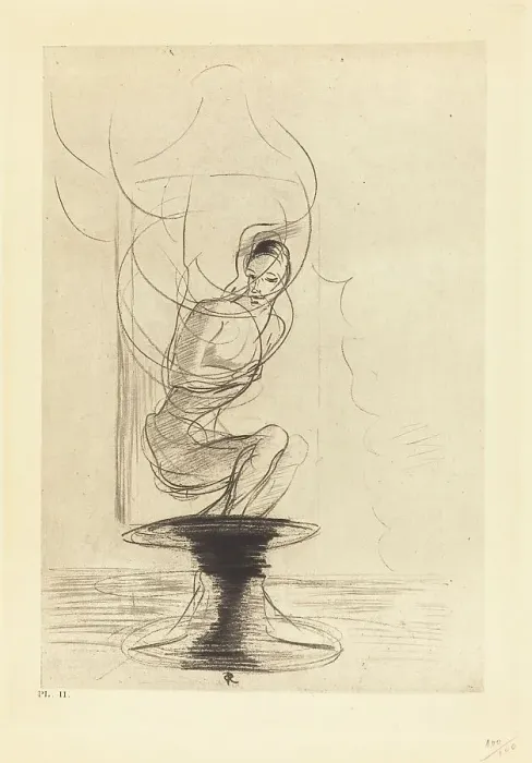Framed Print : Parfois on trouve un vieux flacon qui se souvient, d'ou jaillit toute vive une ame qui revient... 1 Creator: Odilon Redon Framed Print : Parfois on trouve un vieux flacon qui se souvient, d'ou jaillit toute vive une ame qui revient... 1 Creator: Odilon Redon