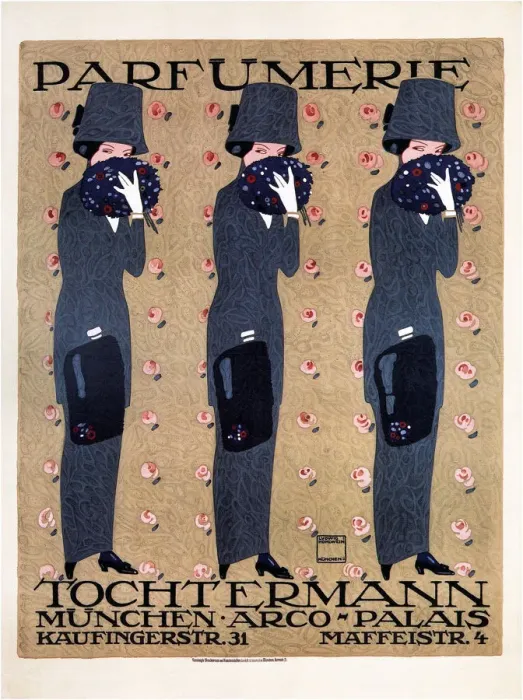 Framed Print : Parfumerie Tochtermann, 1910. Artist: Hohlwein, Ludwig (1874-1949)