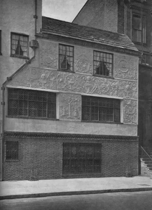 Framed Print : Detail of parge work, office and residence of Frederick Sterner, New York, 1922 Framed Print : Detail of parge work, office and residence of Frederick Sterner, New York, 1922