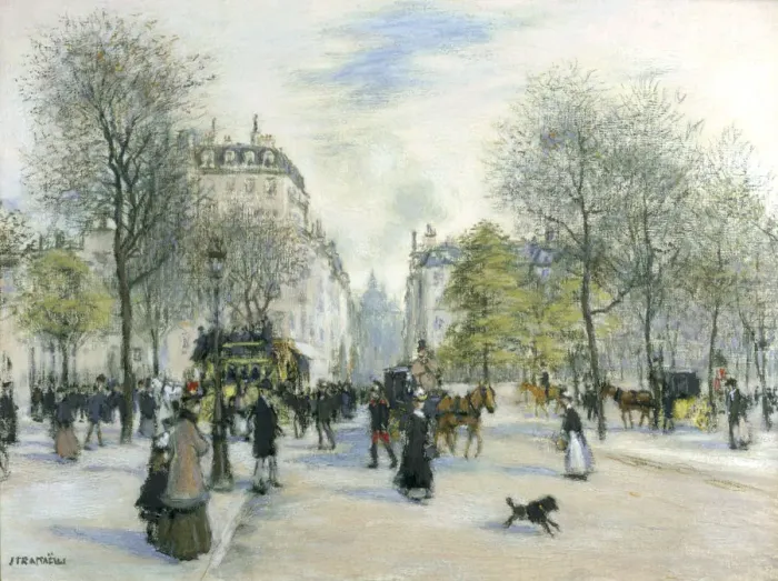 Framed Print : Paris, 1900. Artist: Jean Francois Raffaelli Framed Print : Paris, 1900. Artist: Jean Francois Raffaelli