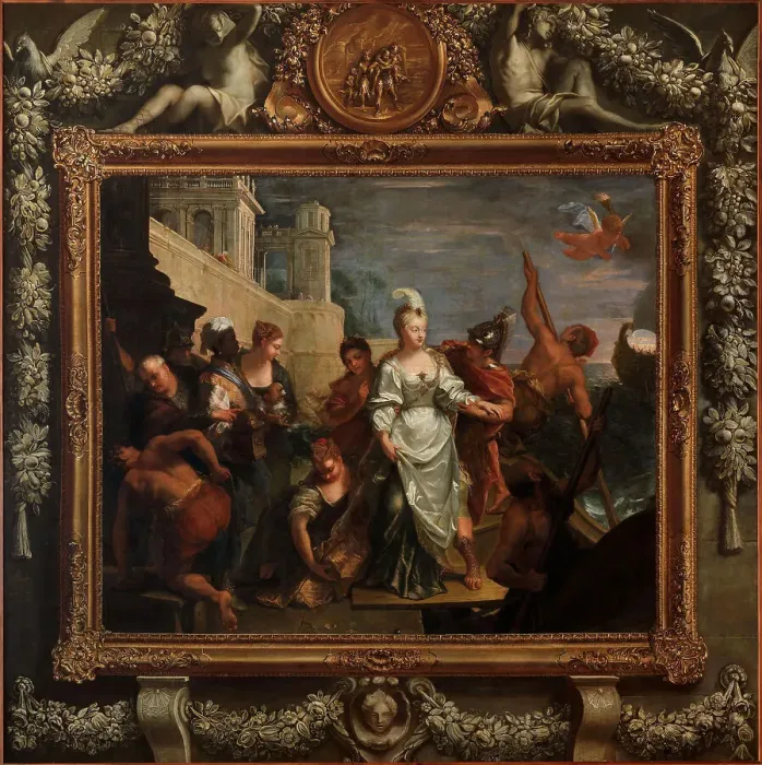 Framed Print : Paris abducting Helen, 1708-1710. Creator: Raoux; Jean (1677-1734) Framed Print : Paris abducting Helen, 1708-1710. Creator: Raoux; Jean (1677-1734)