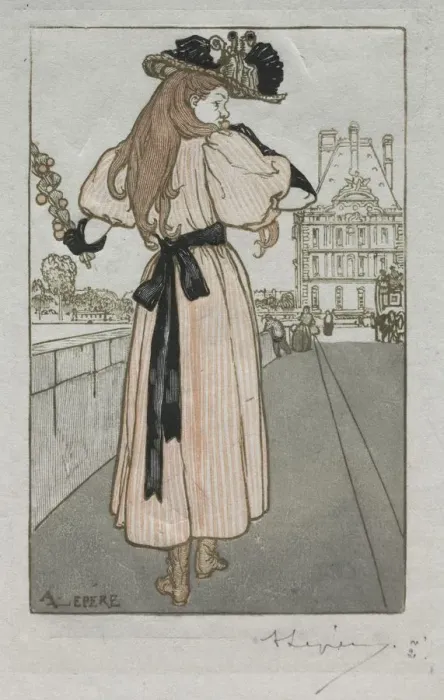 Framed Print : Paris Almanac, 1897: Spring, 1897. Creator: Auguste Louis Lepere (French, 1849-1918) Framed Print : Paris Almanac, 1897: Spring, 1897. Creator: Auguste Louis Lepere (French, 1849-1918)