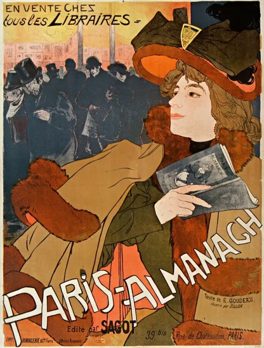 Framed Print : Paris-Almanach, c. 1900. Creator: Feure, Georges de Framed Print : Paris-Almanach, c. 1900. Creator: Feure, Georges de