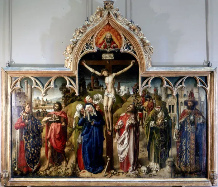 Framed Print : Paris altarpiece, 15th century Framed Print : Paris altarpiece, 15th century